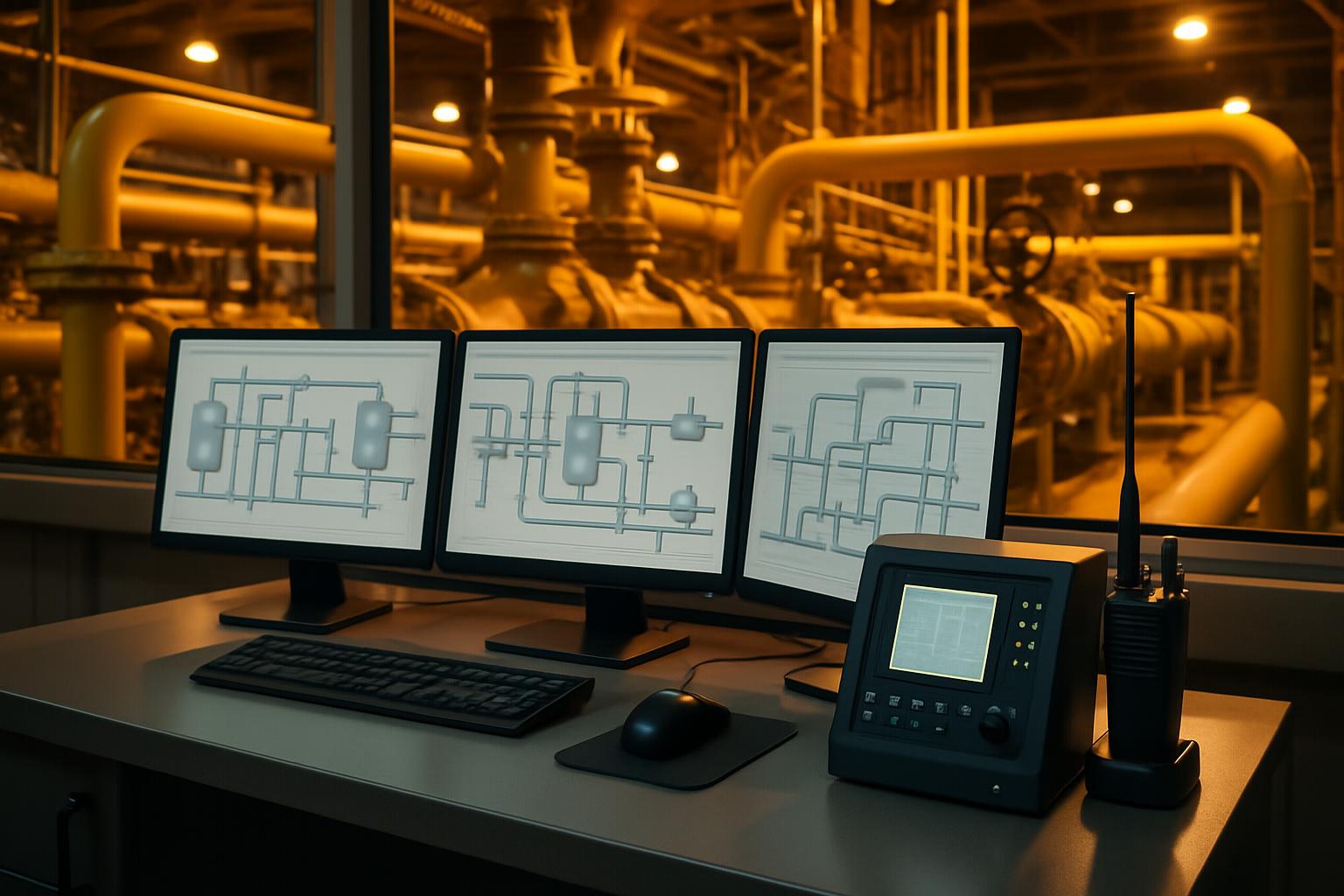 Motorola SCADA for Oil and Gas Operations Oil and Gas Facility with Motorola SCADA Monitoring Systems